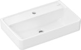 HANSGROHE Waschtisch Xanuia Q 600x370mm weiß mit Hahnloch und Überlauf