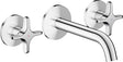 AXOR One 3-Loch Waschtischarmatur Unterputz 160 mm Kreuzgriff Chrom