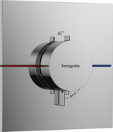 HANSGROHE ShowerSelect Comfort E Thermostat Fertigmontageset – Chrom, 1 Verbraucher, thermische Desinfektion
