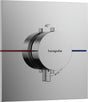 HANSGROHE ShowerSelect Comfort E Thermostat Fertigmontageset – Chrom, 1 Verbraucher, thermische Desinfektion
