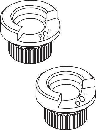 HG Anschlagring Set 60/80 Grad für Talis Waschtischmischer 250 von Hansgrohe – Chrom