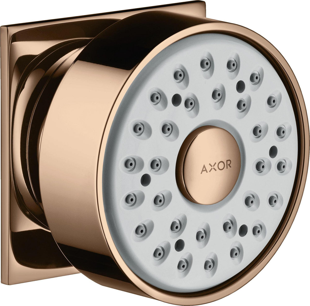 AXOR Seitenbrause DN 15 eckige Rosette Chrom – 1jet Rain Strahl, im Winkel verstellbar