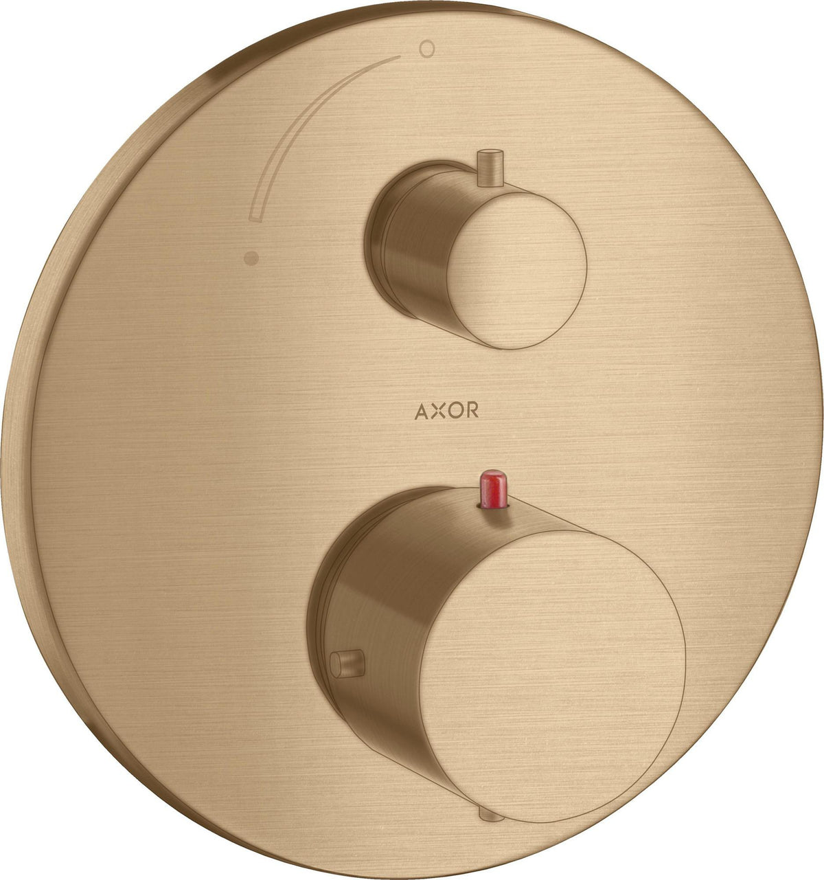 AXOR Starck Thermostatbatterie Unterputz mit Abstellventil Chrom – 1 Verbraucher, Temperaturbegrenzer