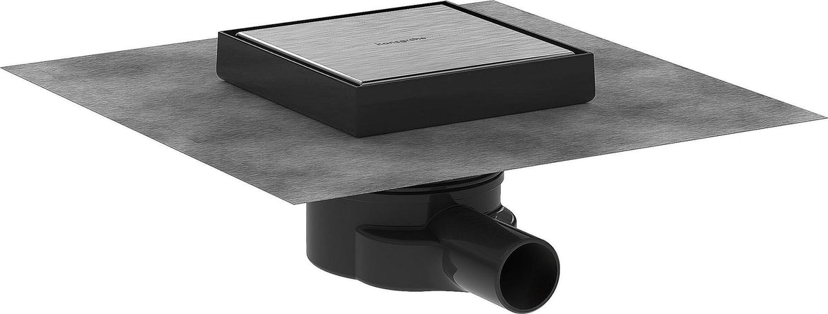 Hansgrohe RainDrain Point Punktablauf Komplettset 150x150mm mattschwarz