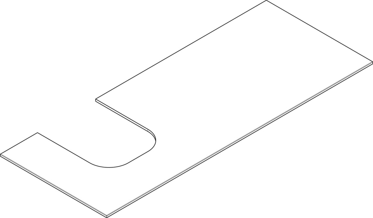 HANSGROHE Xevolos E Konsole 1370 mm mattweiß mit Ausschnitt links für Aufsatzwaschtisch