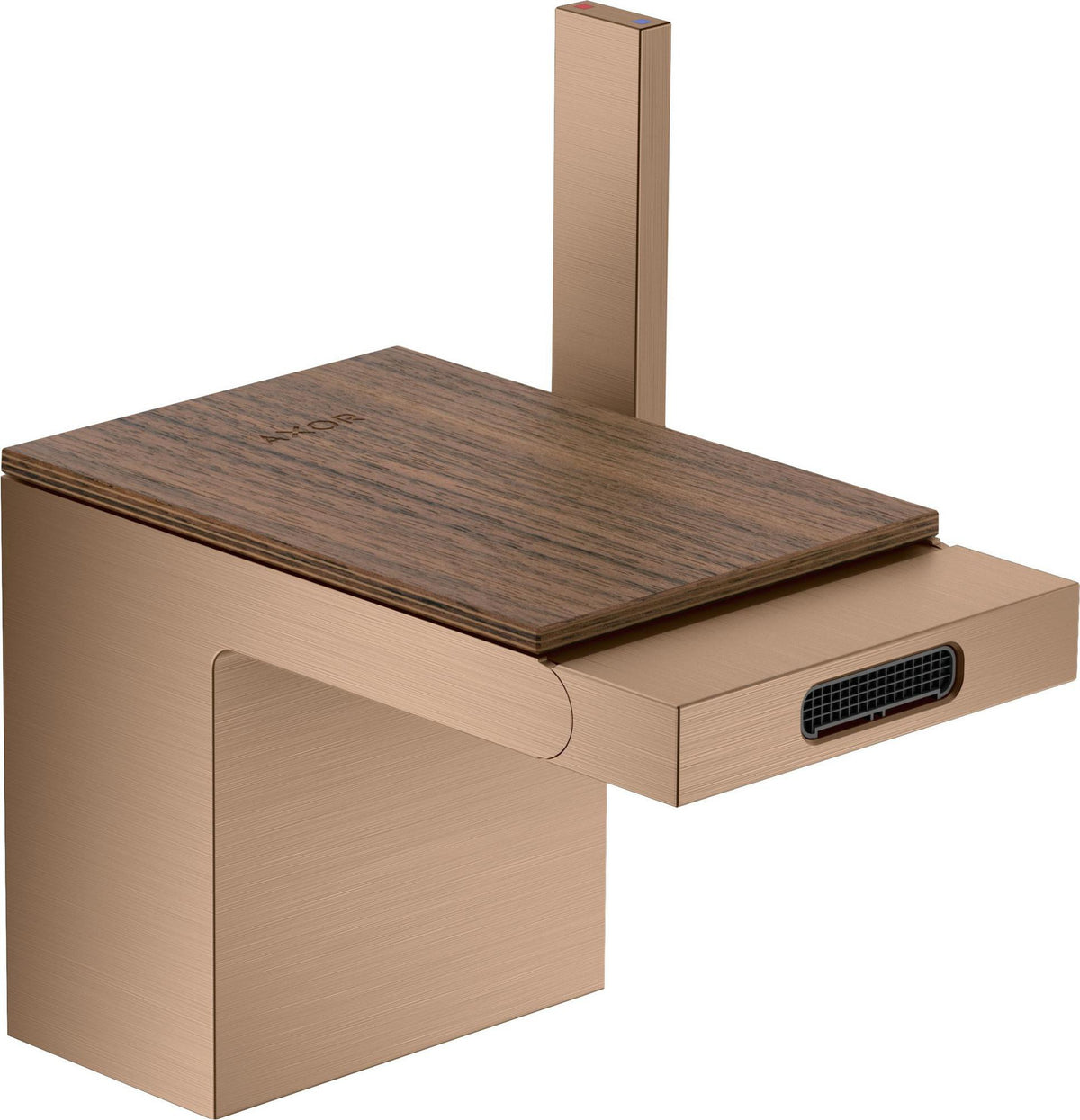 AXOR MYEDITION Einhebel-Bidetmischer ohne Platte polished gold optic mit Push-Open Ablaufgarnitur