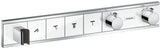 HANSGROHE RainSelect Fertigmontageset Thermostat mit Brausehalter für 4 Verbraucher, Chrom
