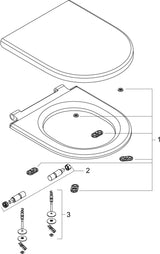 HANSGROHE WC-Sitz EluPura Original Q weiß – Absenkbar, abnehmbar, Montage von oben
