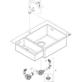 HANSGROHE Spülencombi SELECT 180 x 450 C71-F655-09 – Edelstahl-Spülset mit Armatur und Select-Technologie