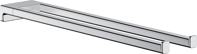 Hansgrohe AddStoris Handtuchhalter 2-armig 445 mm Chrom – Wandmontage, verdeckte Befestigung
