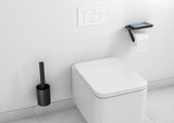 HANSGROHE Toilettenset WallStories mattschwarz – Wandmontage oder freistehend, inkl. Toilettenbürste