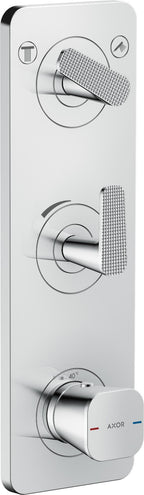 Chrom / Fertigmontageset AXOR Citterio C Therm.modul UP mit Platte Cube cut chrom