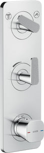 AXOR Citterio C Fertigmontageset Thermostatmodul UP mit Platte Cube cut chrom – 2 Verbraucher