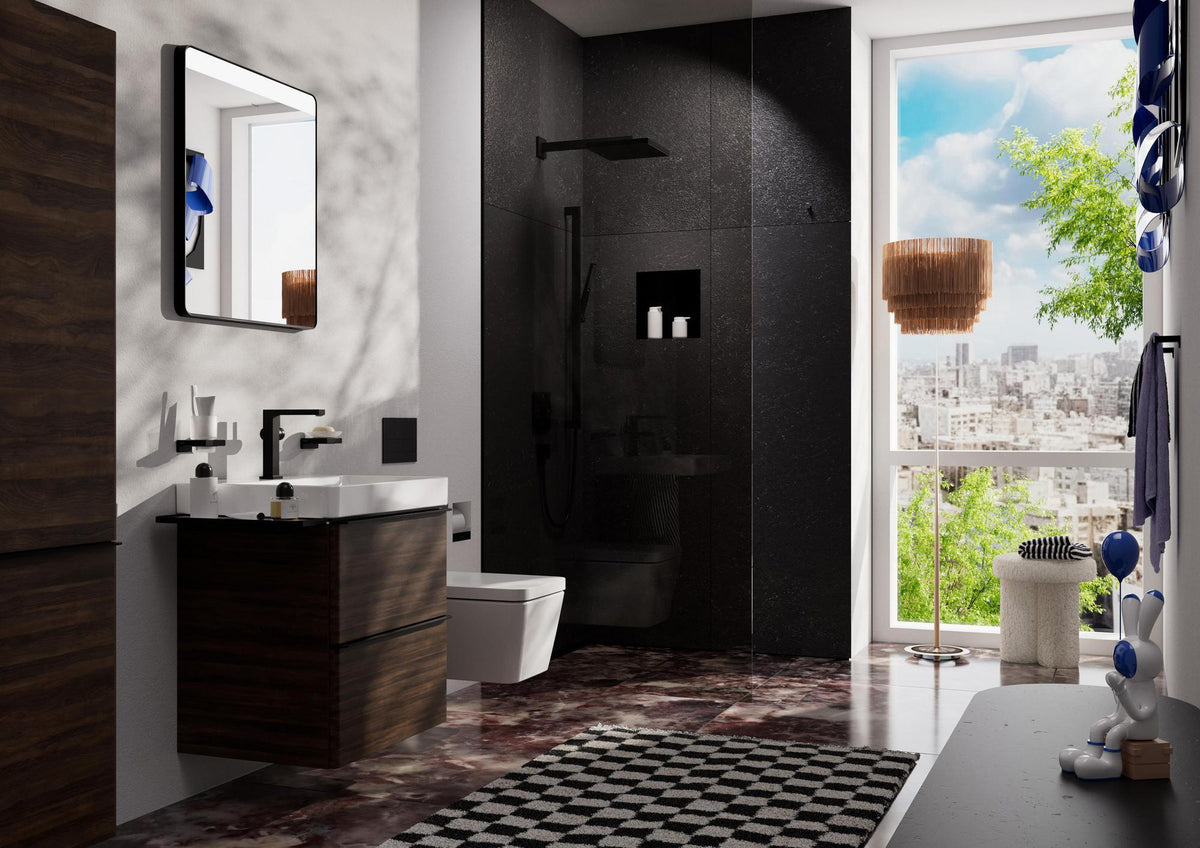 HANSGROHE Xelu Q Waschtischunterschrank 580 mm weiß hochglanz mit SoftClose