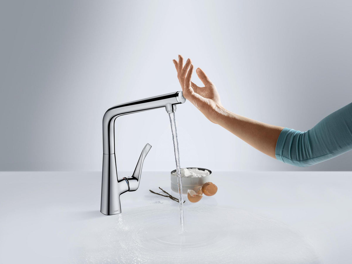 HANSGROHE Metris Select M71 Küchenmischer 320 mm mit Select-Knopf und ComfortZone