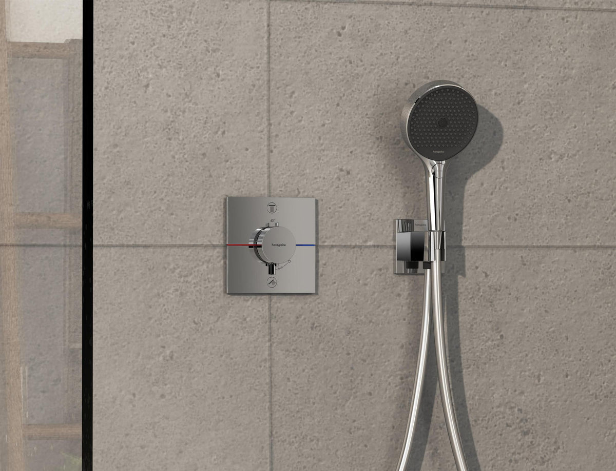 HANSGROHE ShowerSelect Comfort E Thermostat Fertigmontageset UP Chrom für 2 Verbraucher