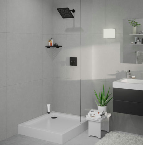 HANSGROHE Kopfbrause Crometta E 240 mattschwarz – 240 mm, 1 Strahlart Rain, Anti-Kalk
