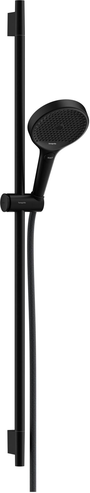 HANSGROHE Rainfinity 130 3jet Brauseset mit 90 cm Stange, Push-Schieber und Textilschlauch in Chrom