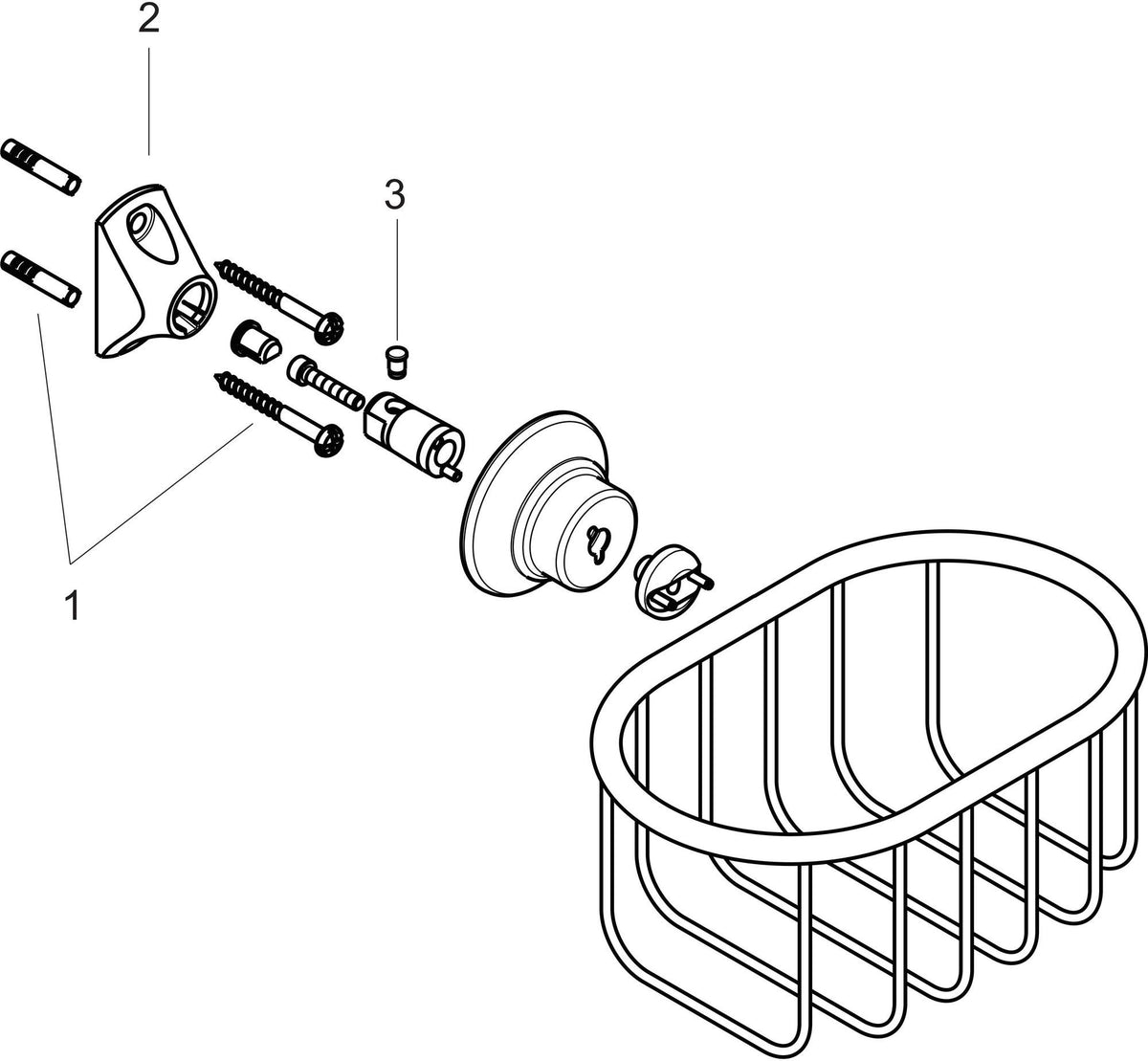 AXOR MONTREUX Seifenkorb Wandmontage verchromt – ovale Duschablage von Hansgrohe