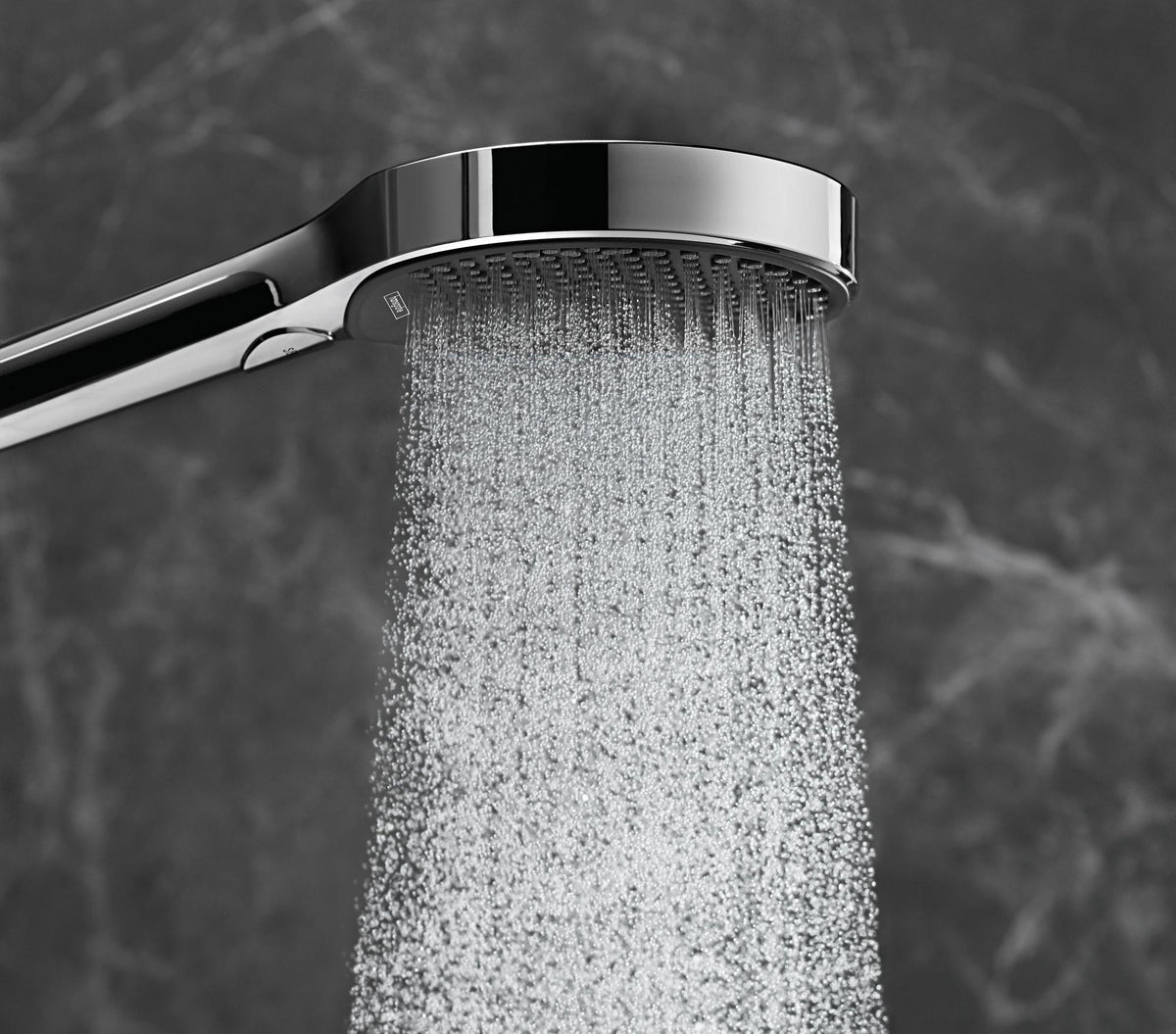 HANSGROHE HG Handbrause Rainfinity 130 3jet Chrom – 3 Strahlarten, QuickClean, Select-Taste