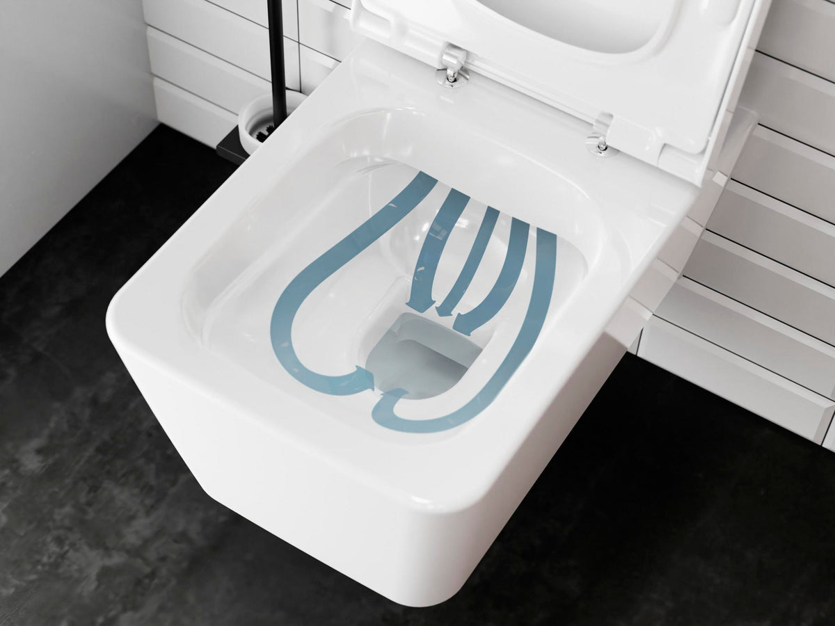 HANSGROHE Wand-WC EluPura Q weiß mit HygienEffect – spülrandlos, 4,5 Liter, inkl. Schallschutzmatte
