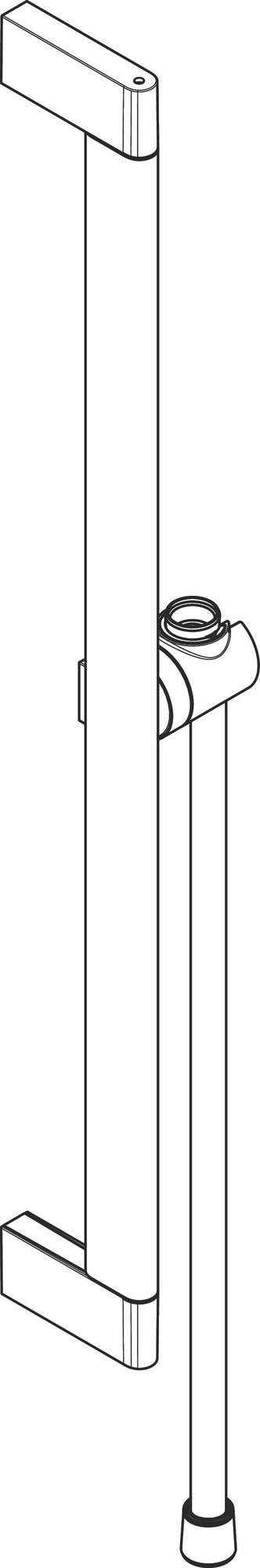 HANSGROHE Brausestange Unica S Puro 663 mm Easy Slide Chrom mit Brauseschlauch