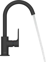 Hansgrohe Rebris S 210 Einhebel-Waschtischmischer mit Schwenkkopf und Zugstangen-Ablaufgarnitur, Chrom