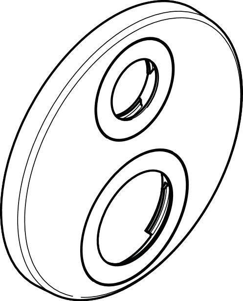 AXOR Montreux Rosette für Wannenarmatur/Brause AP – Ø 65 mm, Chrom