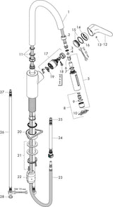 HANSGROHE Focus M41 Einhebel-Küchenmischer 240 mit Ausziehbrause, Chrom