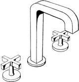 AXOR CITTERIO 3-Loch-Waschtischarmatur 170 mm Kreuzgriff Chrom von HANSGROHE