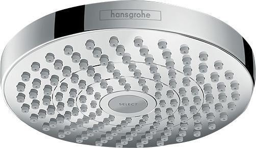 HANSGROHE Kopfbrause Croma Select S 180 2jet DN 15 chrom – 2 Strahlarten, Select-Umstellung