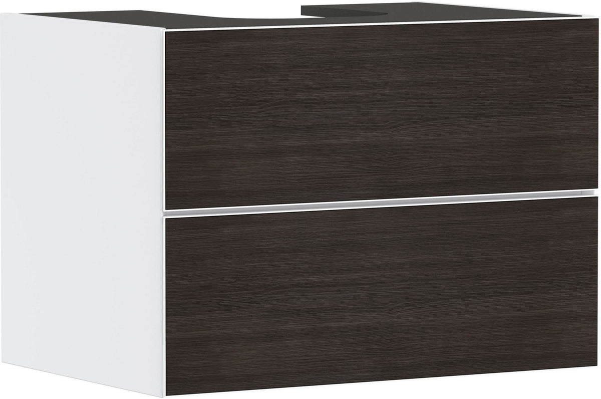 HANSGROHE Xevolos E Waschtischunterschrank 780 mm eiche dunkel mattweiß grifflos