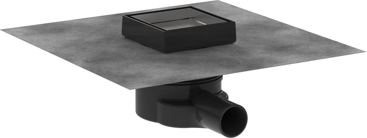 Hansgrohe RainDrain Point Punktablauf Komplettset 150x150mm mattschwarz