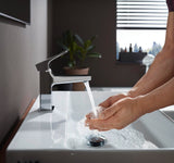 HANSGROHE Metropol Einhebel-Waschtischmischer 100 mit Push-Open Ablaufgarnitur, chrom