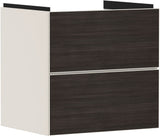 HANSGROHE Xevolos E Waschtischunterschrank 580 mm mattweiß/eiche dunkel mit Push-Open und SoftClose