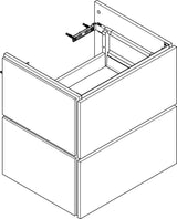 HANSGROHE Xilesa E Waschtischunterschrank 580 mm mit 2 Schubkästen und SoftClose