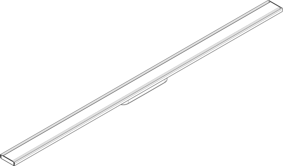 HANSGROHE RainDrain Original Duschrinne Fertigset 1200 mm – rahmenloses Design, Edelstahl gebürstet