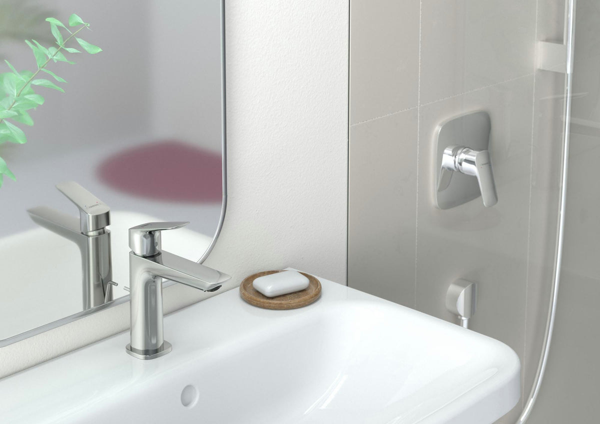 HANSGROHE HG Einhebel-Waschtischmischer 110 LOGIS mit Zugstangen-Ablaufgarnitur, chrom