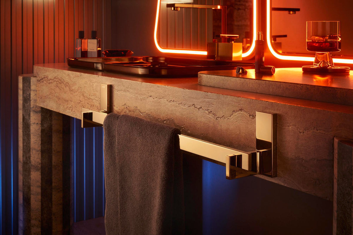 AXOR Edge Waschtischmischer 190 Diamantschliff chrom von Hansgrohe – Einhebelmischer mit Push-Open