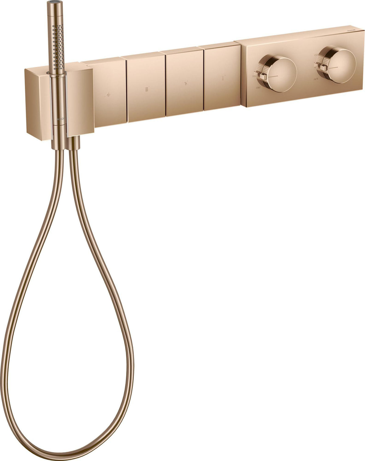 AXOR Edge Thermostatmodul Unterputz Fertigset 4 Verbraucher Chrom – Select Steuerung