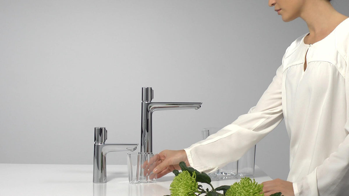 HANSGROHE Talis E Select Waschtisch-Einhandhebelmischer DN 15 Chrom mit Zugstangen-Ablaufgarnitur