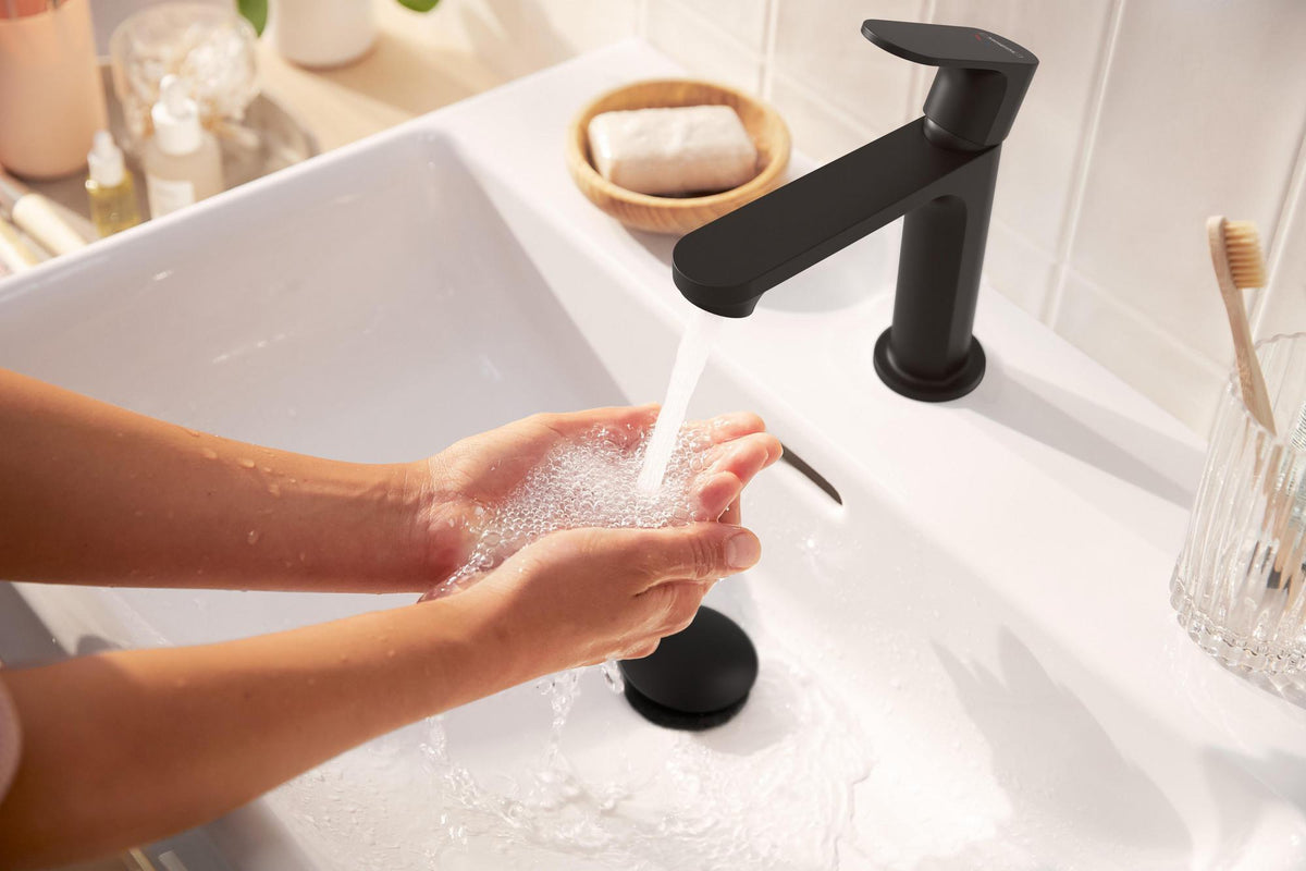 HANSGROHE Rebris S Einhebel-Waschtischmischer 110 mit Zugstangen-Ablaufgarnitur chrom