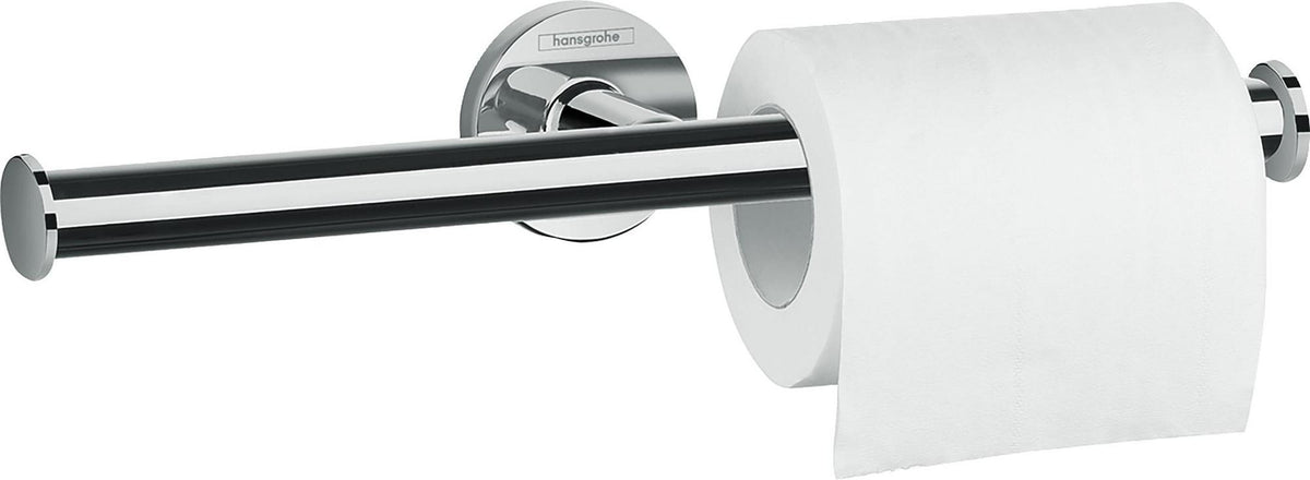 HANSGROHE Logis Universal Ersatzpapierrollenhalter Chrom – Doppelrollenhalter für Wandmontage