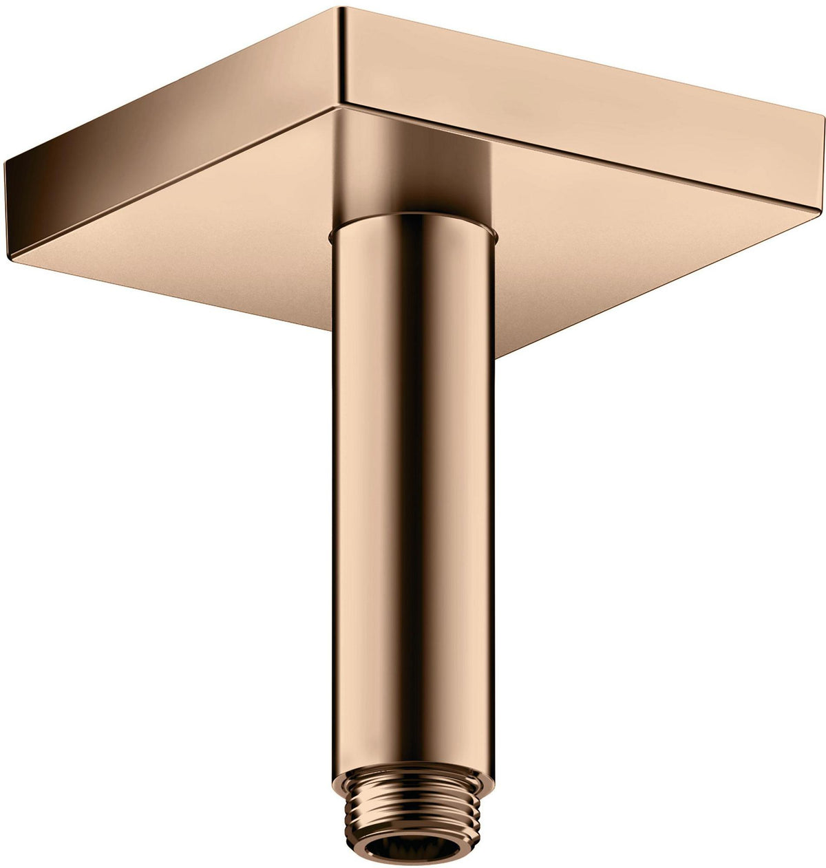 AXOR Decken-Anschlussstück 100 mm DN 15 eckig in Edelstahl-Optik von Hansgrohe