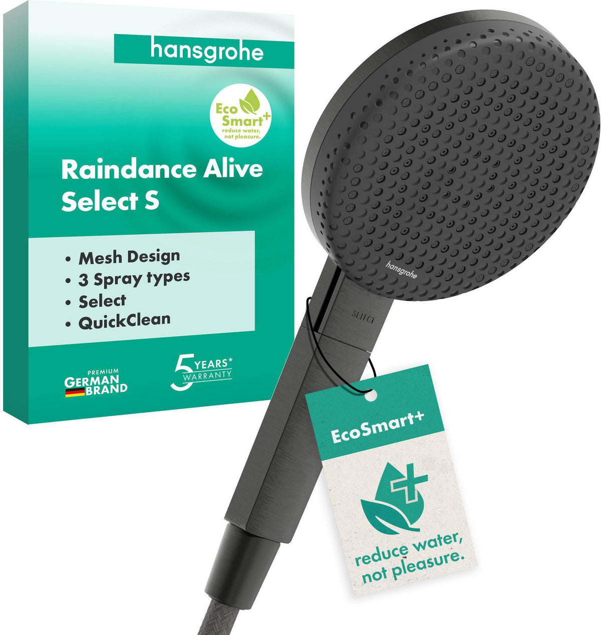 HANSGROHE Raindance Alive Select S 125 Handbrause 3 Strahlarten EcoSmart