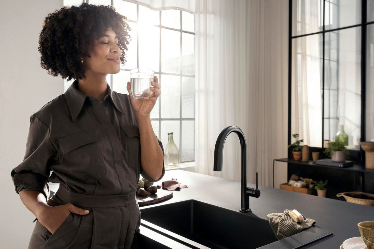 HANSGROHE Aqittura M91 Filtersystem 210 mit Ausziehschlauch und aBox Starter Set – gefiltertes Trinkwasser direkt aus der Küchenarmatur