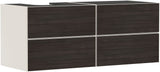 HANSGROHE Xevolos E Waschtischunterschrank 1370 mm mattweiß/eiche dunkel, grifflos