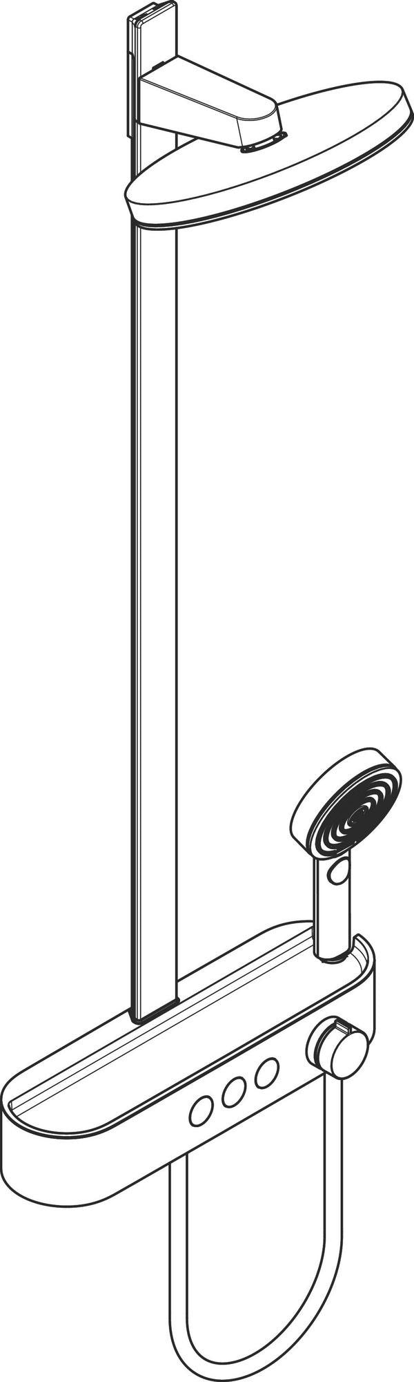 HANSGROHE Showerpipe Pulsify 260 2jet mit Brausethermostat – Chrom, PowderRain & CoolContact