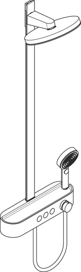 HANSGROHE Showerpipe Pulsify 260 2jet mit Brausethermostat – Chrom, PowderRain & CoolContact