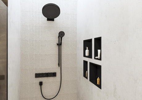 HANSGROHE HG Handbrause Rainfinity 130 3jet Chrom – 3 Strahlarten, QuickClean, Select-Taste